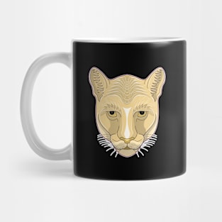 brown cougar face Mug